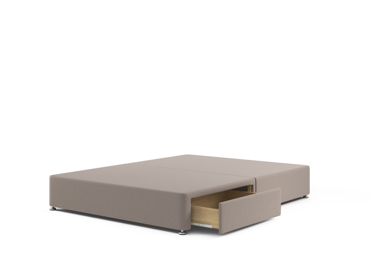 Slumberland Divan Low Base On Glides Single Linen Beige