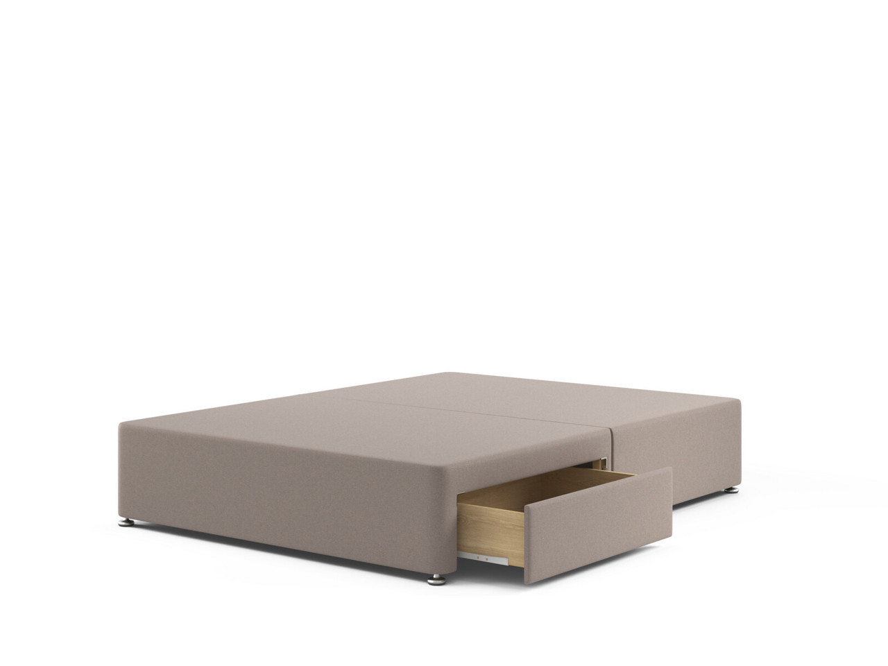 Slumberland Divan Base On Glides Super King Camel Beige