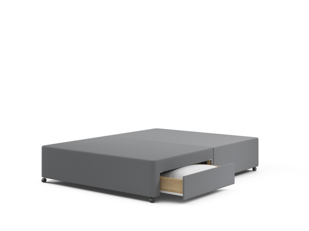 Simply By Bensons Divan Base On Castors King Cool Grey