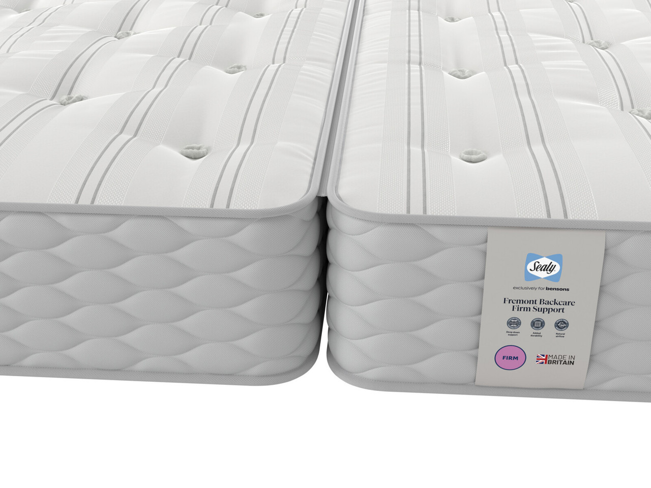 Sealy Fremont Backcare Firm Support Zip Link Mattress Super King Cream