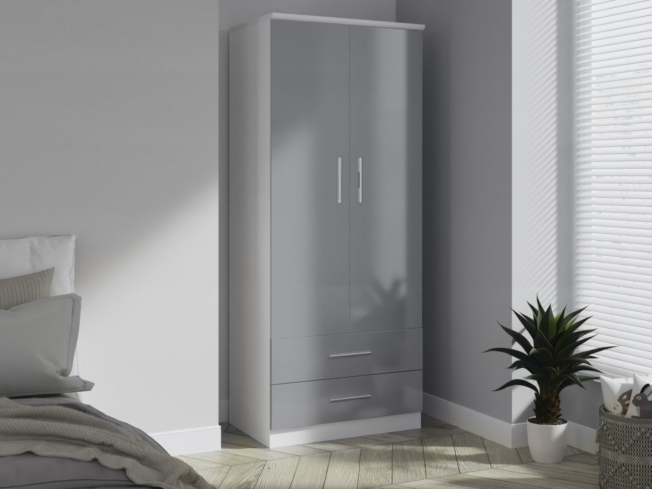 Image of Latina 2 Door 2 Drawer Wardrobe