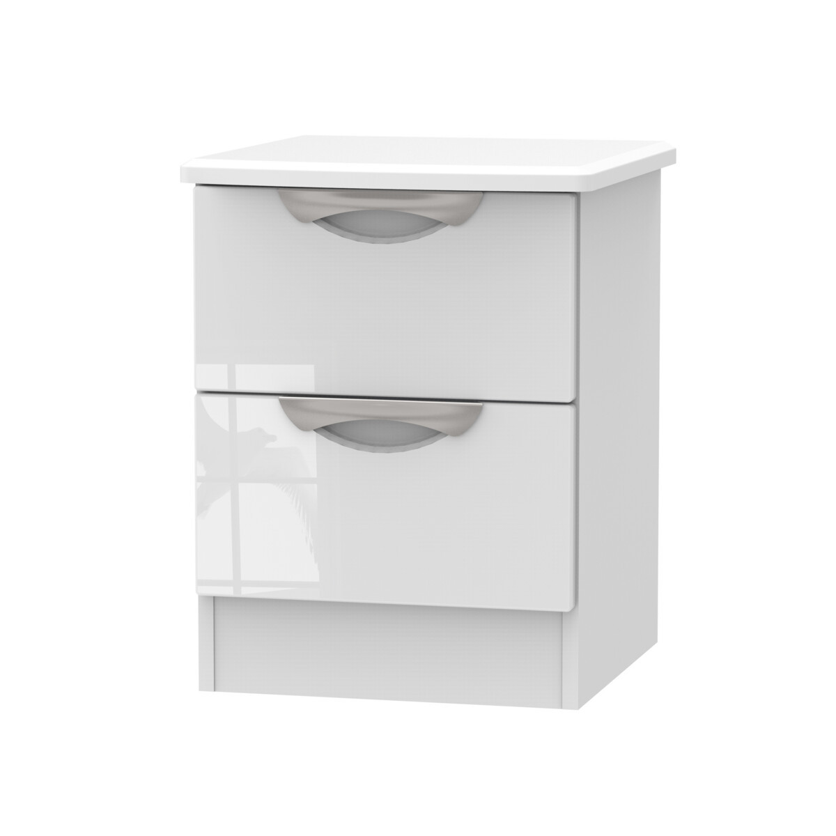 Merton 2 Drawer Bedside Table 2 Drawers White