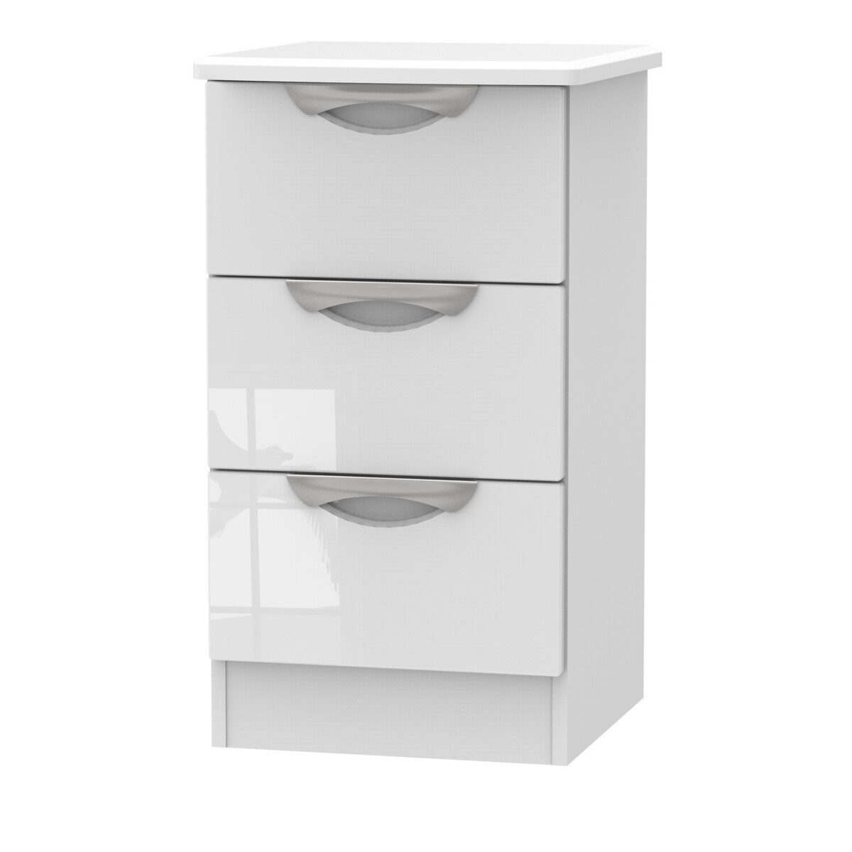 Merton 3 Drawer Bedside Table 3 Drawers White