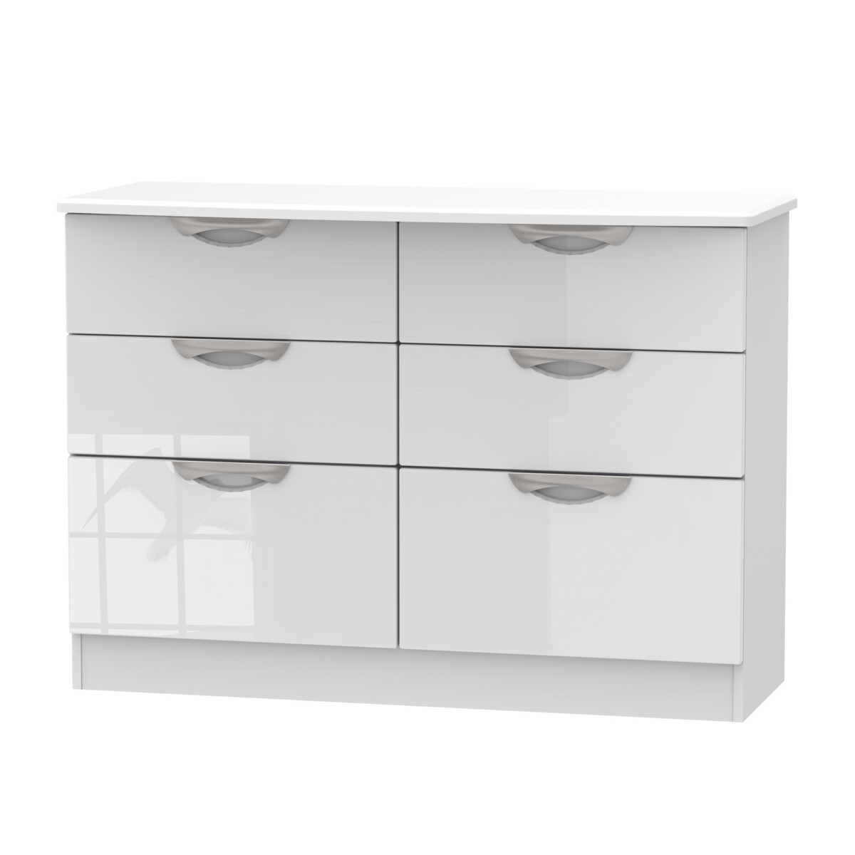 Merton 3 X 3 Drawer Chest Of Drawers 6 Drawers Grey