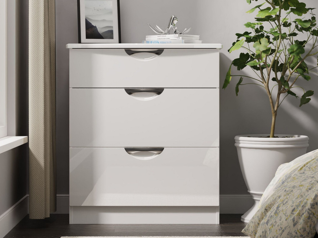 Merton 3 Drawer Deep Chest Of Drawers 3 Drawers Kashmir