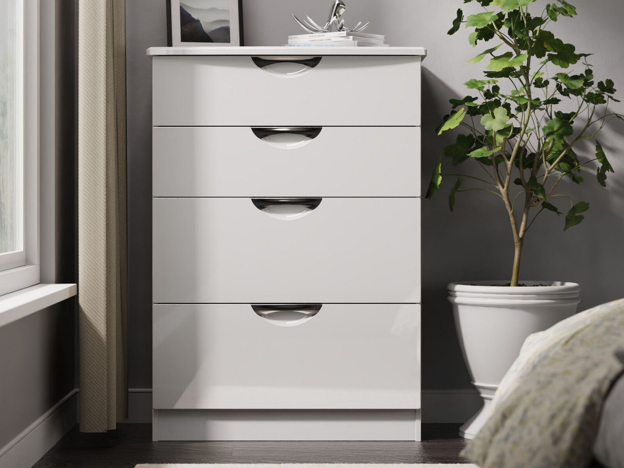 Merton 4 Drawer Deep Chest Of Drawers 4 Drawers Kashmir