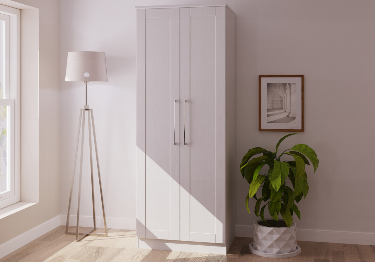 Santana 2 Door Hinged Wardrobe 2 Door Hinged White