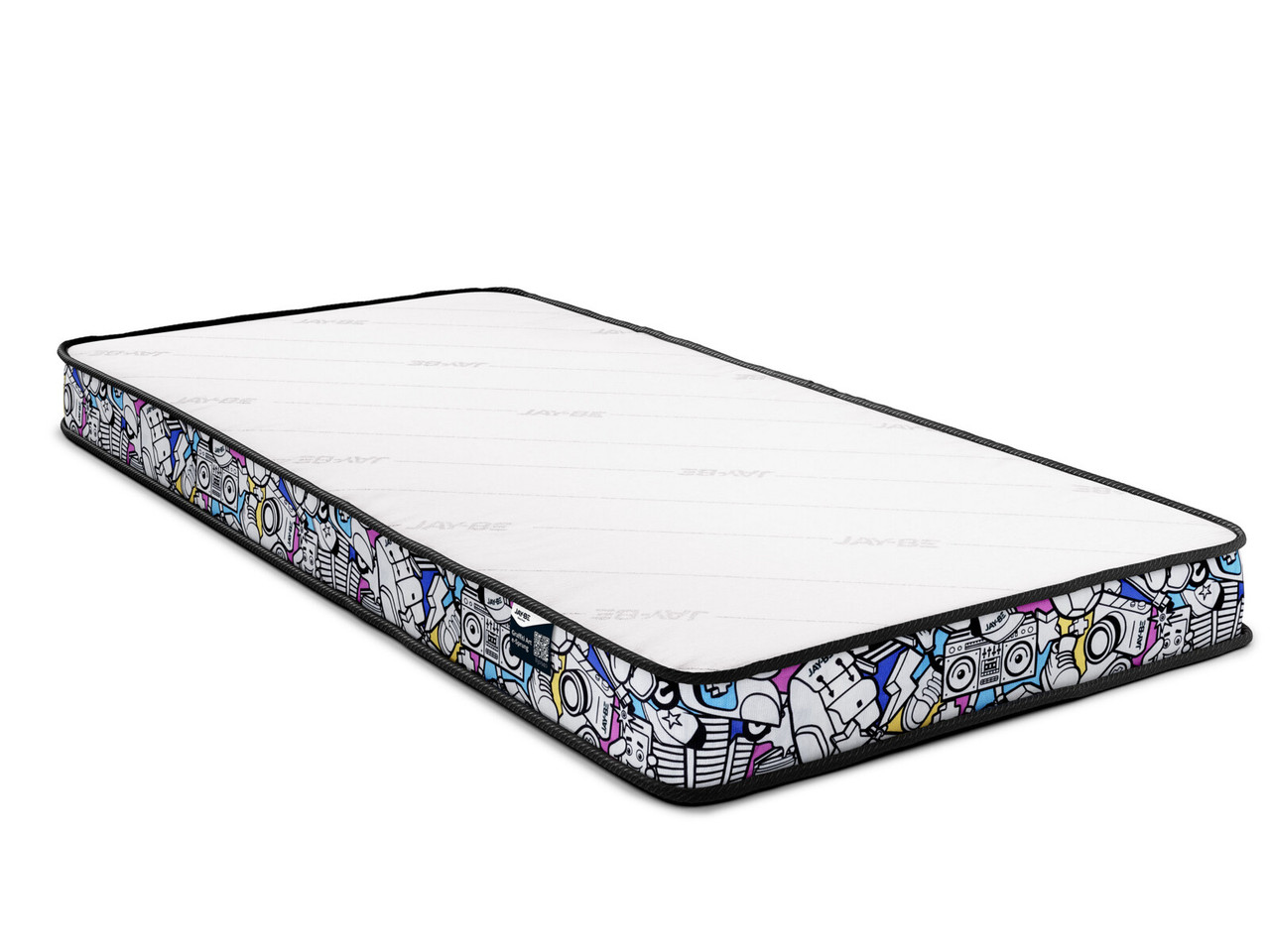 Graffiti Art E Sprung Roll Up Refurbished Mattress Single Multi