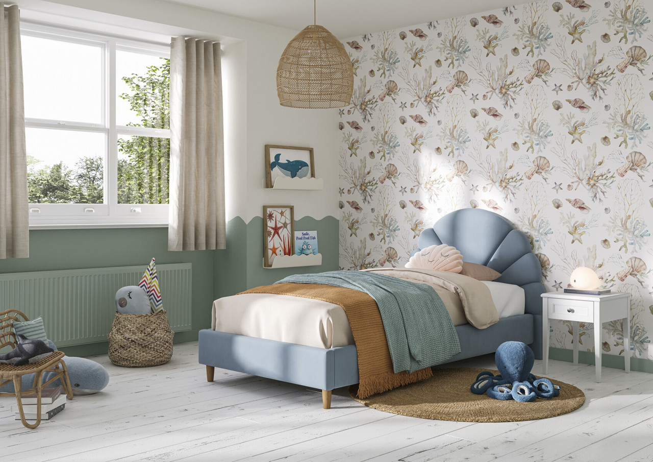 Sleepytime Coral Bed Frame Small Double Grey Velvet