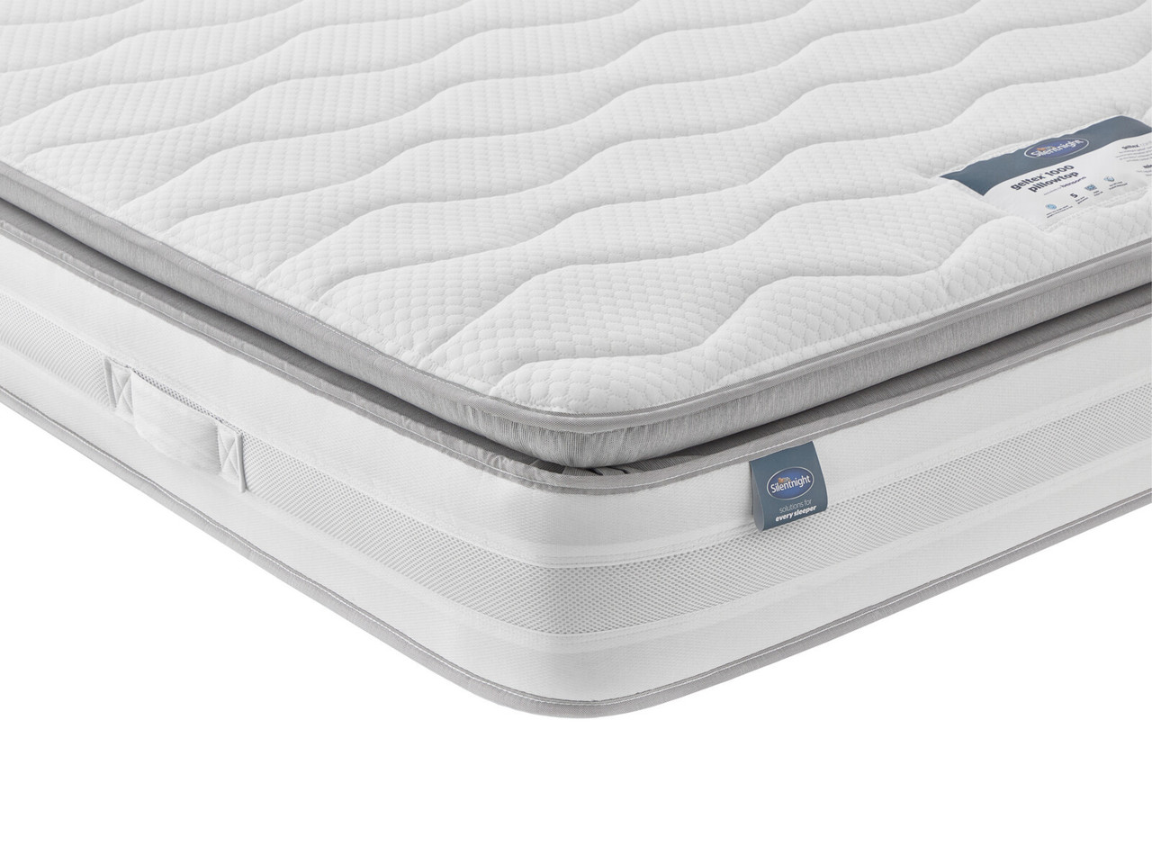 Silentnight Geltex 1000 Pillowtop Mattress Single White
