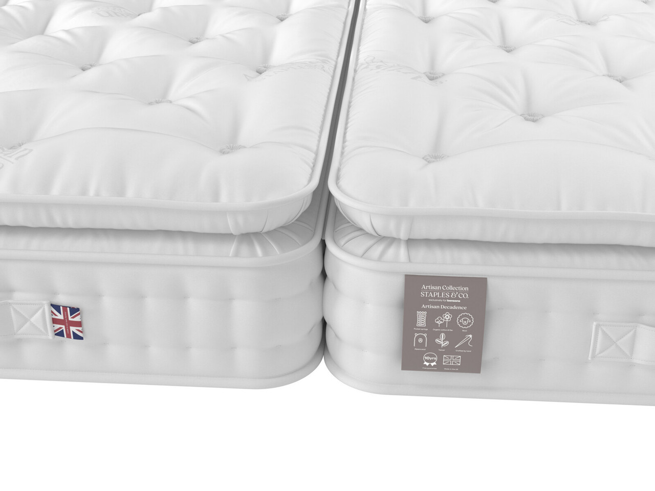 Staples Co Artisan Decadence Zip Link Mattress King White