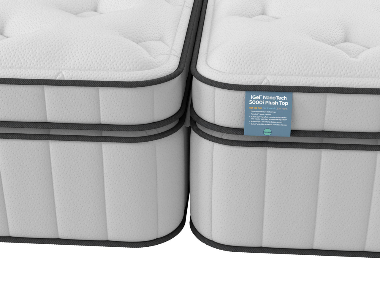 Igel Nanotech 5000i Plushtop Zip And Link Mattress Super King White
