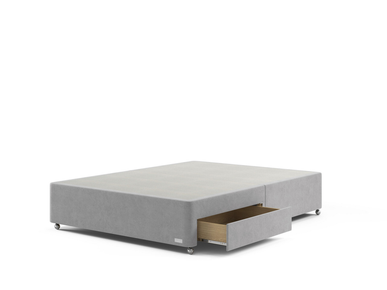 Staples Co Divan Base On Castors Small Double Plush Carbon