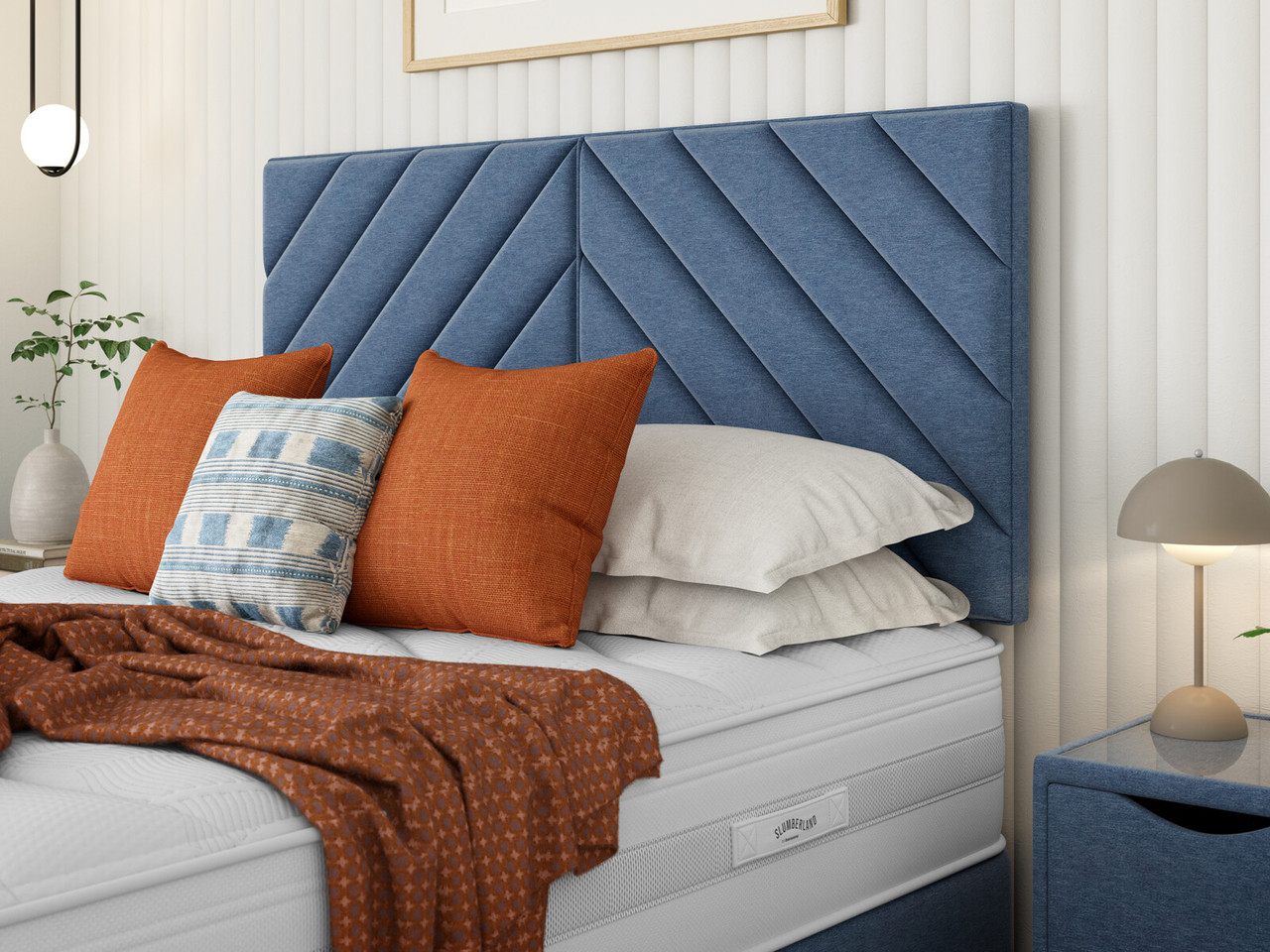 Slumberland Kira Strutted Headboard King Vintage Rose