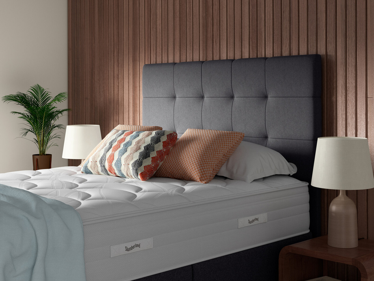 Franklin Floorstanding Headboard Single Bespoke Prussian