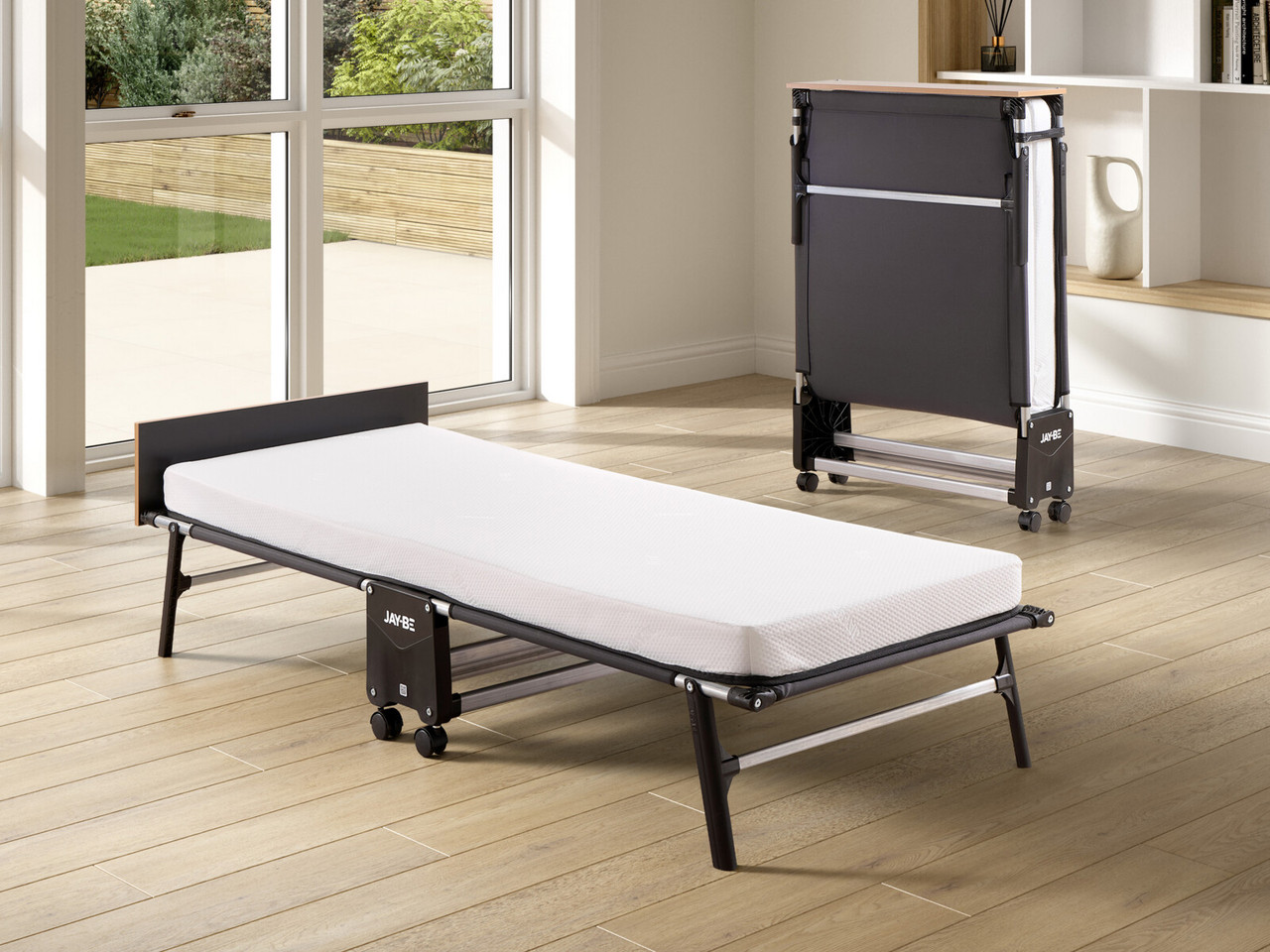 Jay Be Dynamic 80cm Folding Bed Single White