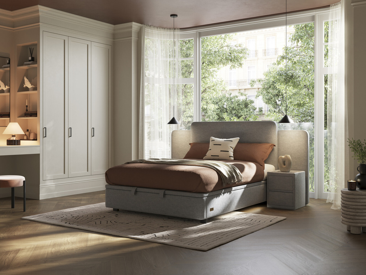 Elle Rosalind Ottoman Bed Frame Super King Gimme Slate