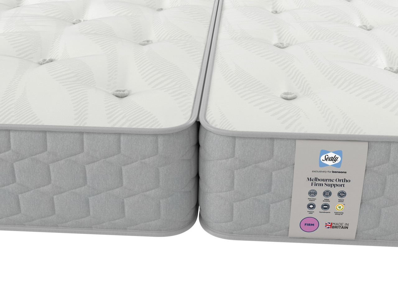 Sealy Melbourne Ortho Firm Support Zip And Link Mattress Super King Cream