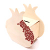 Wooden Pomegranate Tzedakah Box for Decoration