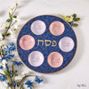 Classic Ceramic Seder Plate With Gold Accents OLD DESIGN