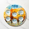 "Kotel Scene" Glass Round Seder Plate