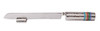 Emanuel Challah Knife Hammered with Rings-- Multicolor Rings