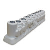 Plaster Menorah for painting TILTED to Left Side