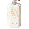 Hexagon Ceramic Tzedakah Box - Gold Accents