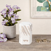 Hexagon Ceramic Tzedakah Box - Gold Accents