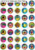 Purim Symbols Metallic Stickers 0.7", 280 Stickers