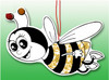 Large Cardboard Honey Bee with Shredded Foam Flakes & Pom-Pom Craft