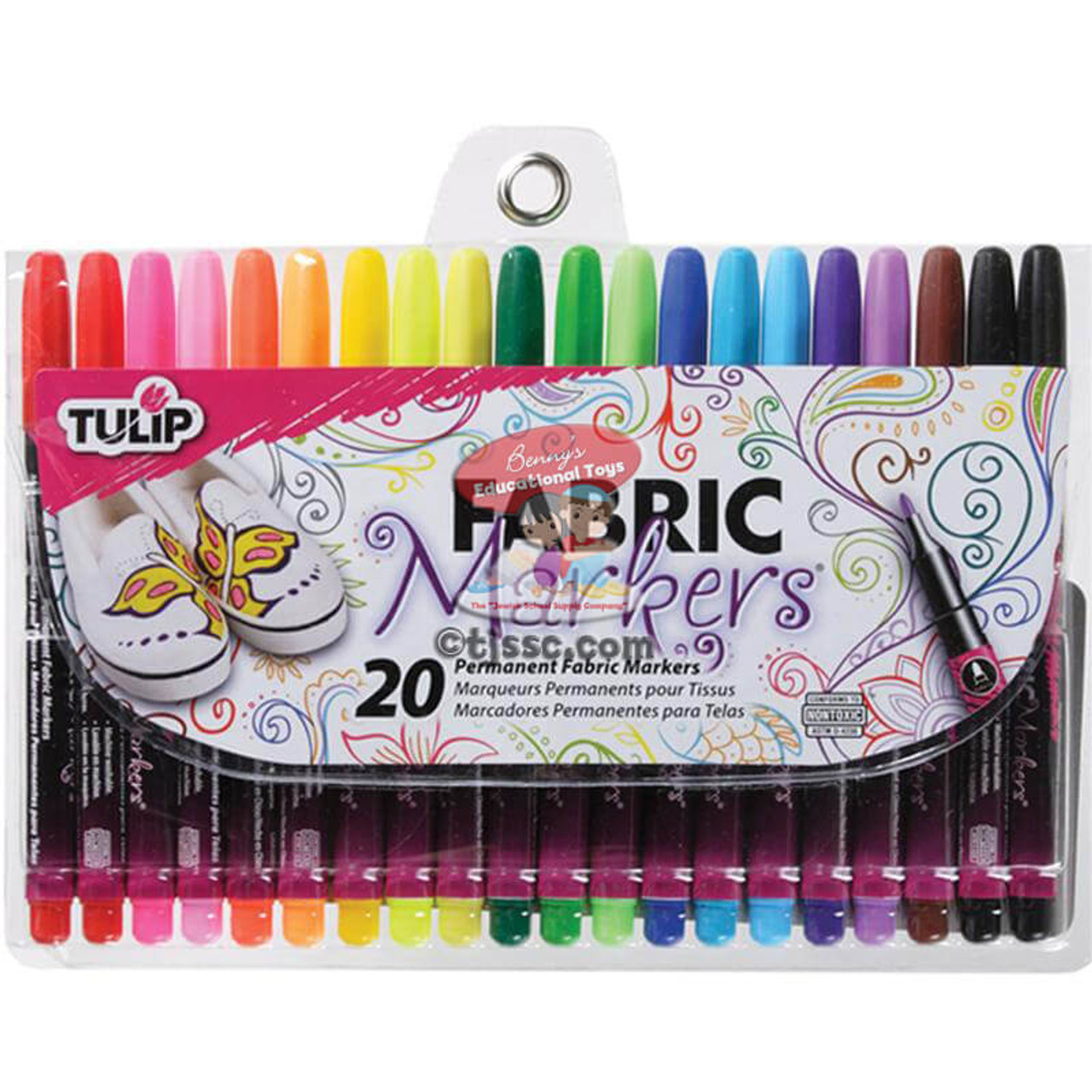 Multi 20 Pack Fabric Markers  at the Jewish School Supply Company