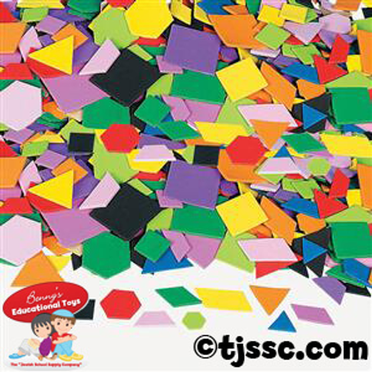 Mosaic Geometric Self-Adhesive Foam Shapes