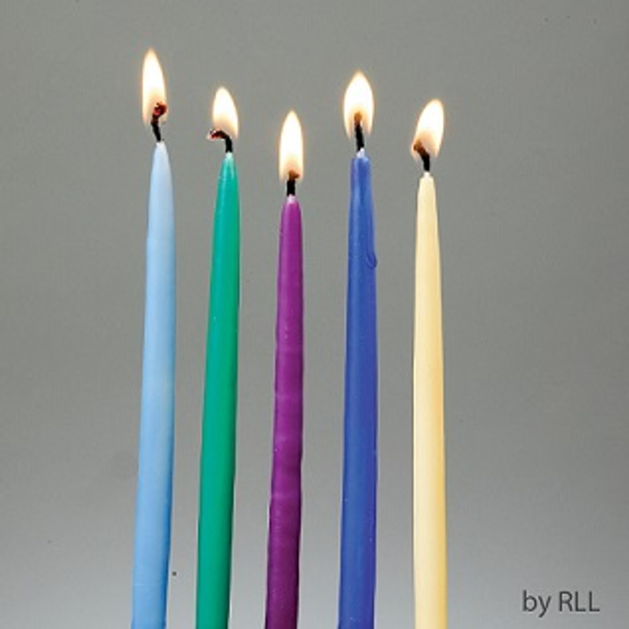 Chanukah Candles Assorted Colors Organic Vegetable Wax