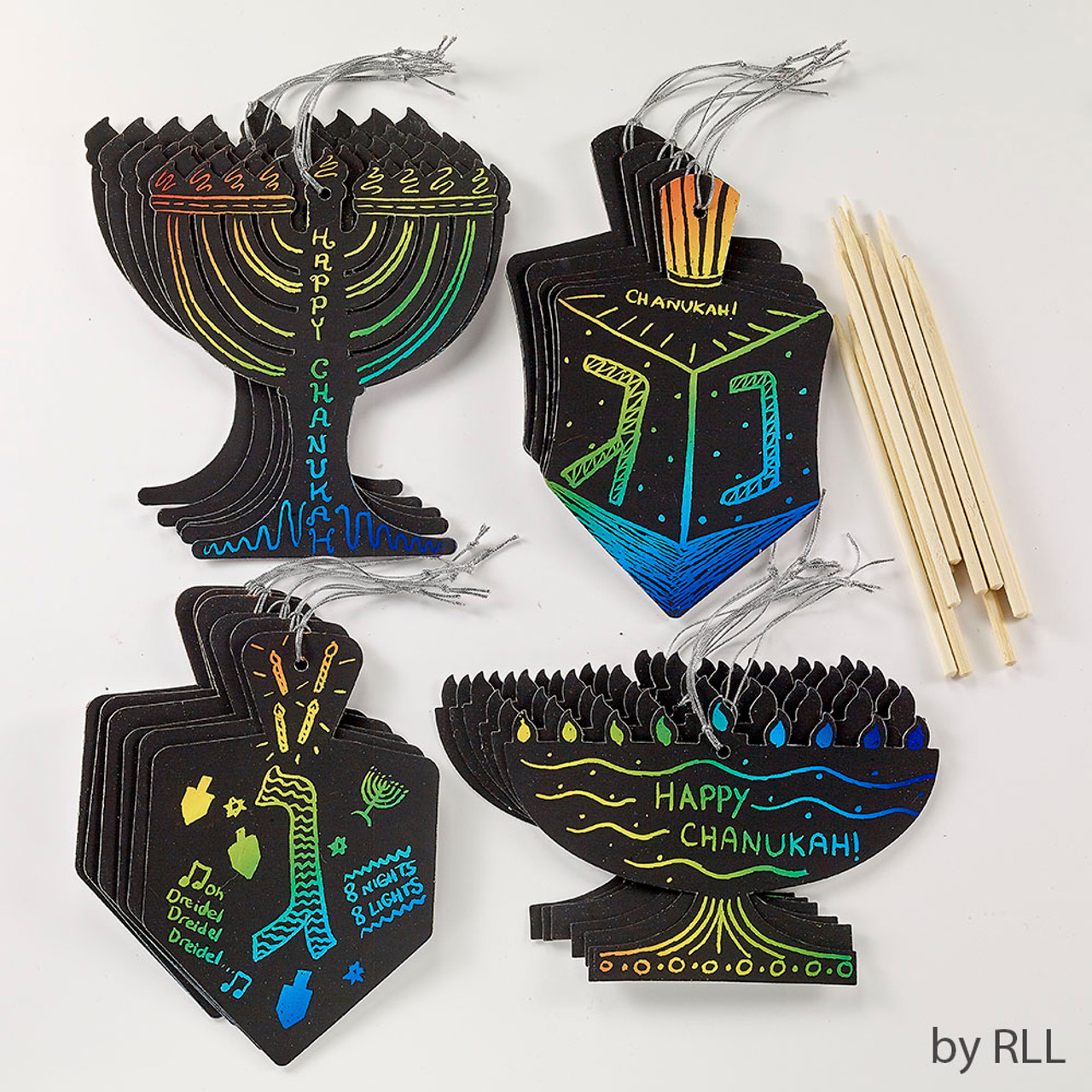 Chanukah Scratch Art, Hanukkah Arts and Craft Project