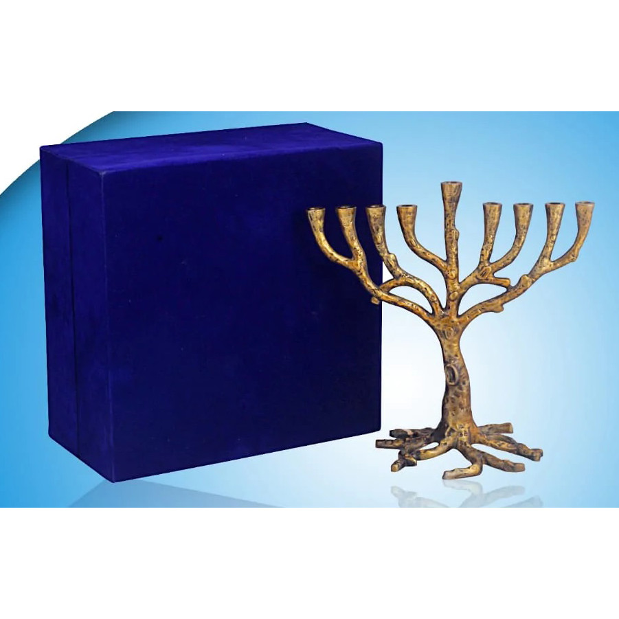 Menorah Tree of Life with Reusable Box Hanukkah Menorahs Great Gift
