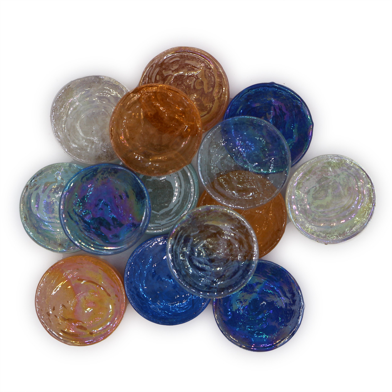 Colorful Thick Translucent Round Glass Tiles | Great Pricing at Benny's