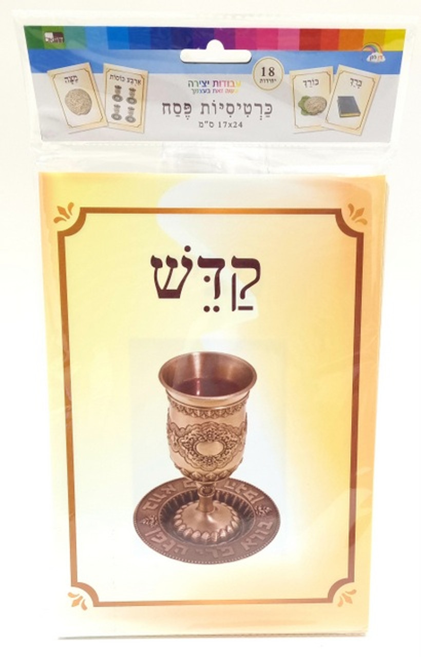 Passover Seder Mini PVC Poster Set (18 Pictures), Order of the Seder &  More...