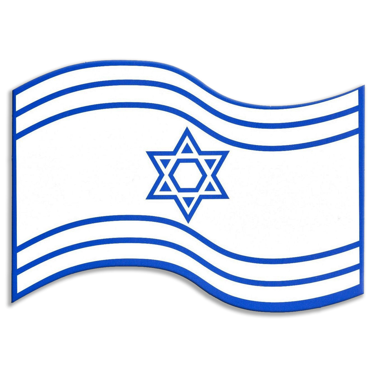 Israeli Flag Large Shaped Card-stock Cutouts for Coloring & Decoration (36 Pieces)