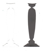 Gray and back White Candle holder  Cardboard Cut-Outs (20)