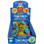 Cholov Yisroel NUT-FREE Milk Chocolate Gelt Coins w. Reusable Chanukah Stickers