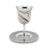 Enamel Kiddush Cup with Marble Design