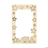 Color Your Own Patriotic Picture Frame Magnets - 12 Pc.