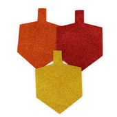 Chanukah Dreidel Glitter Foam Shapes