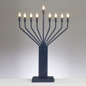 LED Knesset Style Large Display Navy Menorah 