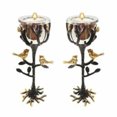 Emanuel Brass Candlesticks- Tree Of Life