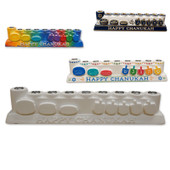 Gelt & Dreidels Plaster Menorah for painting from FRONT