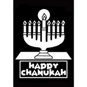 "Hanukkah (Chanukah) Menorah" Jewish Velvet Art Boards