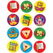 Purim Symbols Jewish Holiday Stickers