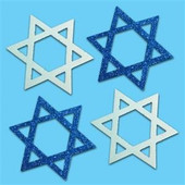 Glitter Die-Cut Star of David Foam Shapes